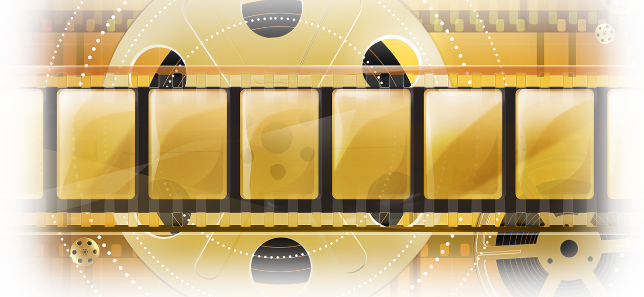 A film strip with some yellow and black colors